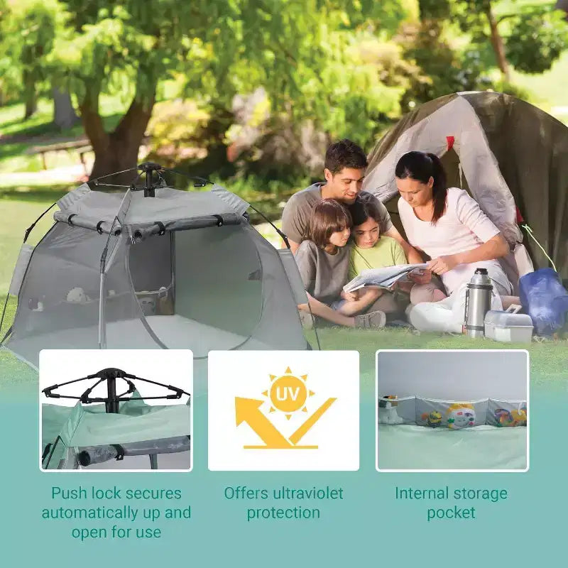Tente de camping légère et portable en forme de cosse de pois - Minuit : sac de transport, se plie pour faciliter le transport et le rangement, structure métallique