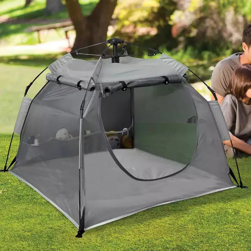 Tente de camping légère et portable en forme de cosse de pois - Minuit : sac de transport, se plie pour faciliter le transport et le rangement, structure métallique