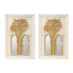 30 miroirs décoratifs encadrés en bois blanc et doré