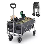 Karl Home 29.3'' W Black Garden Cart Portable Collapsible Utility Wagon