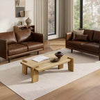 Table basse en bois de frêne massif Table basse en bois