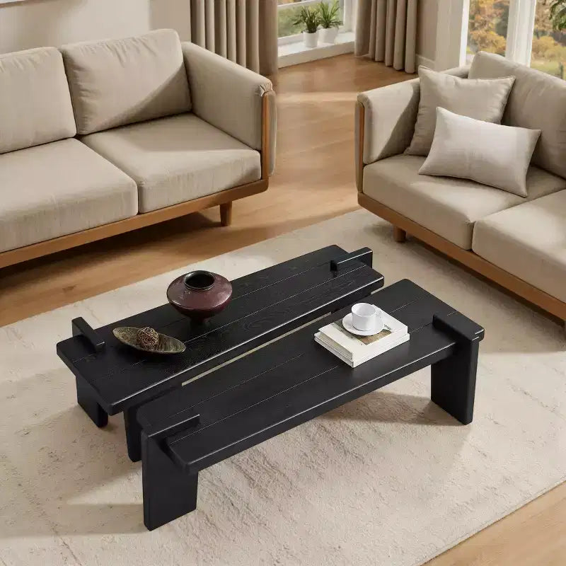 Table basse en bois de frêne massif Table basse en bois