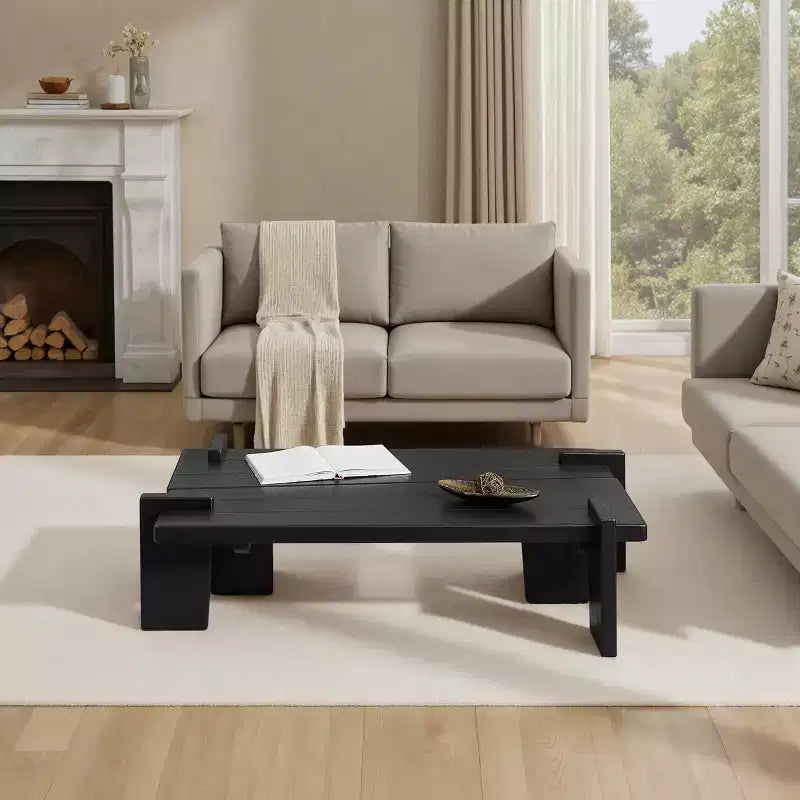 Table basse en bois de frêne massif Table basse en bois