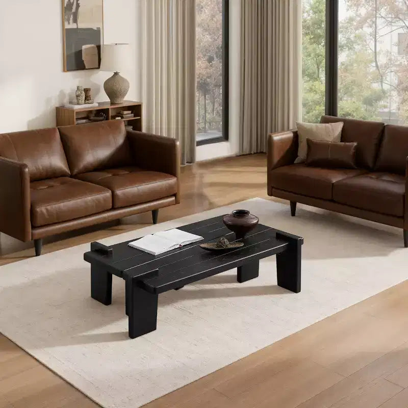Table basse en bois de frêne massif Table basse en bois