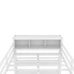 Lit mezzanine pleine grandeur avec armoire et bureau en L, lits superposés en métal robuste avec étagères de rangement, lits mezzanine modernes pour adolescents et adultes