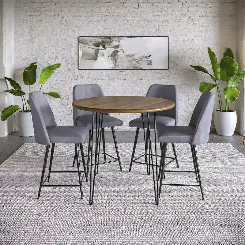 Tabouret de bar mi-siècle moderne en similicuir à hauteur de comptoir