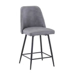 Tabouret de bar mi-siècle moderne en similicuir à hauteur de comptoir
