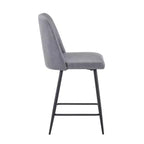 Tabouret de bar mi-siècle moderne en similicuir à hauteur de comptoir