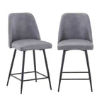 Tabouret de bar mi-siècle moderne en similicuir à hauteur de comptoir