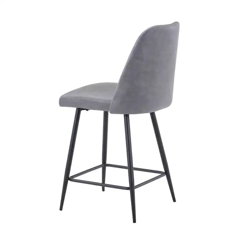 Tabouret de bar mi-siècle moderne en similicuir à hauteur de comptoir