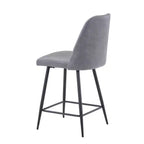 Tabouret de bar mi-siècle moderne en similicuir à hauteur de comptoir