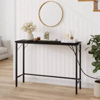 39.4 Table console moderne avec station de charge intégrée, plateau fin et pieds en métal, pour entrée, couloir et derrière le canapé, pour salon, appartement