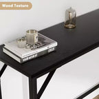 39.4 Table console moderne avec station de charge intégrée, plateau fin et pieds en métal, pour entrée, couloir et derrière le canapé, pour salon, appartement