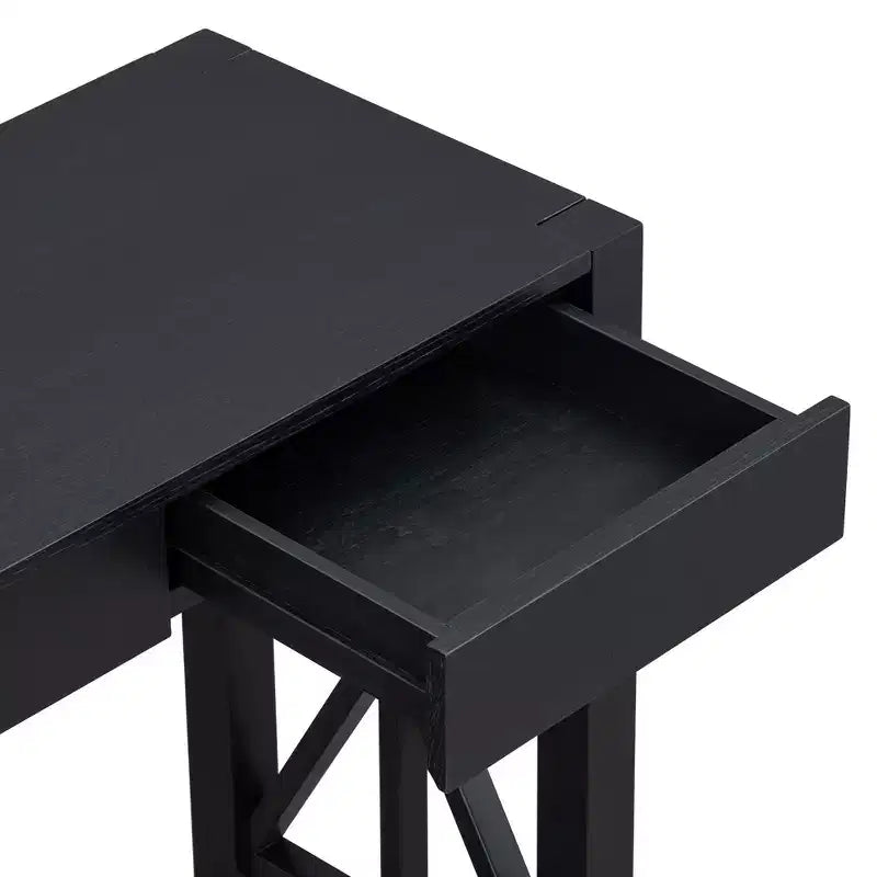 Console moderne entrecroisée avec 4 tiroirs spacieux