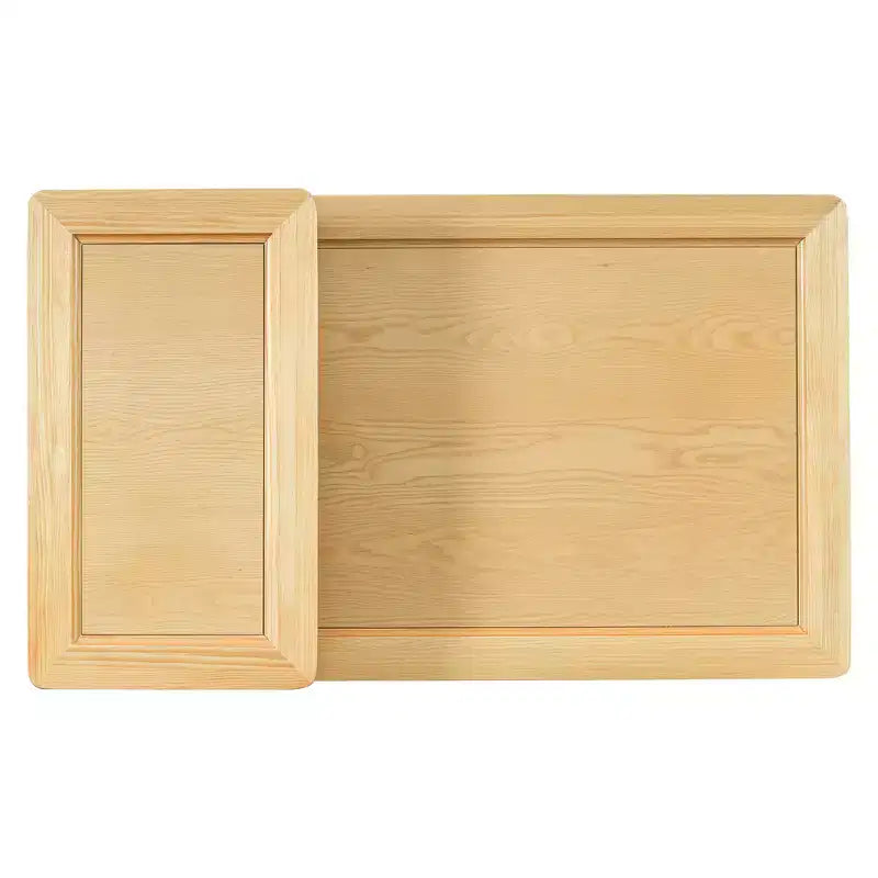 Table basse moderne avec étagère de rangement, double plateau et tiroir en rotin pour salon