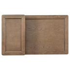 Table basse moderne avec étagère de rangement, double plateau et tiroir en rotin pour salon
