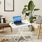 Table pliante, Table à manger rectangulaire réglable, Table carrée en plastique simple pour chevet, pour fête, repas, événements, pique-nique intérieur, extérieur, camping
