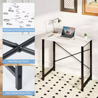 32 petits bureaux informatiques – Table d'écriture de bureau à domicile renforcée en forme de X, style simple et moderne
