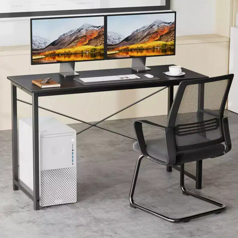 32 petits bureaux informatiques – Table d'écriture de bureau à domicile renforcée en forme de X, style simple et moderne