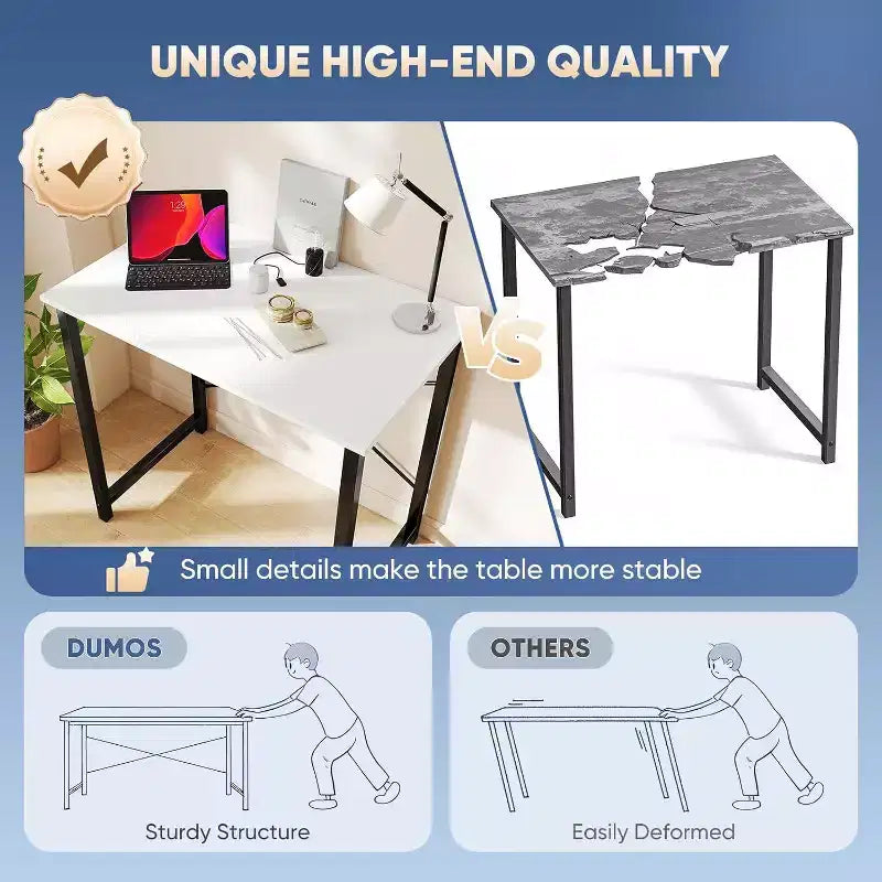 32 petits bureaux informatiques – Table d'écriture de bureau à domicile renforcée en forme de X, style simple et moderne