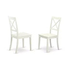 Belmont sept pièces avec une table Weston et six chaises à assise en bois, blanc lin
