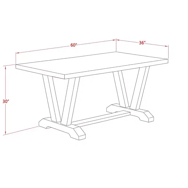 Salle à manger 7 pièces Belmont – 6 chaises de salle à manger et une table rectangulaire, finition ciment et noir