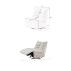 Fauteuil de relaxation moderne 61" avec poche latérale, capacité de charge 220lbs, chaise longue paresseuse en velours bleu lac