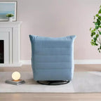 Fauteuil de relaxation moderne 61" avec poche latérale, capacité de charge 220lbs, chaise longue paresseuse en velours bleu lac