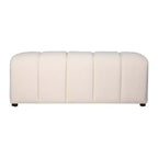 Jofran,Tess Contemporary Modern Ivory Boucle Upholstered Plush Bench
