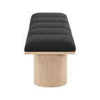 Banc en tissu bouclé noir Pavilion