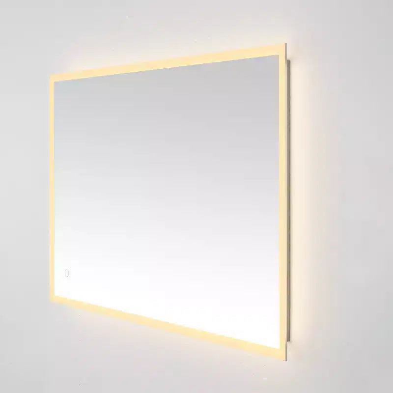 Miroir rectangulaire Houston 24 en aluminium et LED - LMR1003 - Argent/Blanc - Safavieh