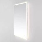 Miroir rectangulaire Houston 24 en aluminium et LED - LMR1003 - Argent/Blanc - Safavieh