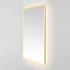 Miroir rectangulaire Houston 24 en aluminium et LED - LMR1003 - Argent/Blanc - Safavieh