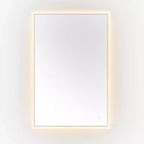 Miroir rectangulaire Houston 24 en aluminium et LED - LMR1003 - Argent/Blanc - Safavieh