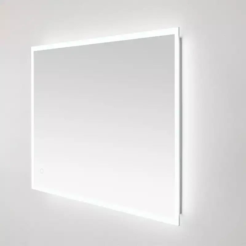 Miroir rectangulaire Houston 24 en aluminium et LED - LMR1003 - Argent/Blanc - Safavieh