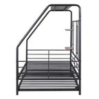 Lit de repos cabane avec lit gigogne et étagère de rangement, cadre de lit robuste pour enfants, adolescents et adultes