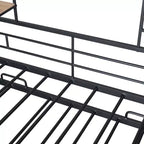 Lit de repos cabane avec lit gigogne et étagère de rangement, cadre de lit robuste pour enfants, adolescents et adultes