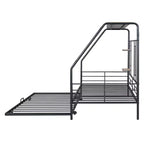 Lit de repos cabane avec lit gigogne et étagère de rangement, cadre de lit robuste pour enfants, adolescents et adultes