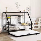 House Daybed with Trundle and Storage Shelf, Heavy Duty Bed Frame for Kids Teens Adults