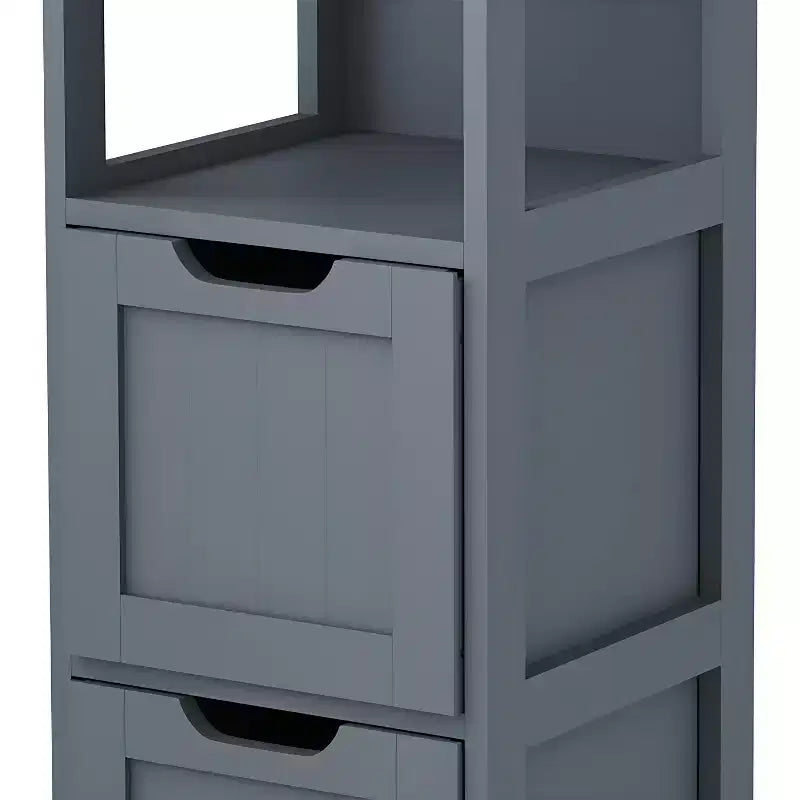 Meuble de rangement haut et étroit pour salle de bain de 145 cm avec étagères et tiroirs, organisateur de tour étanche