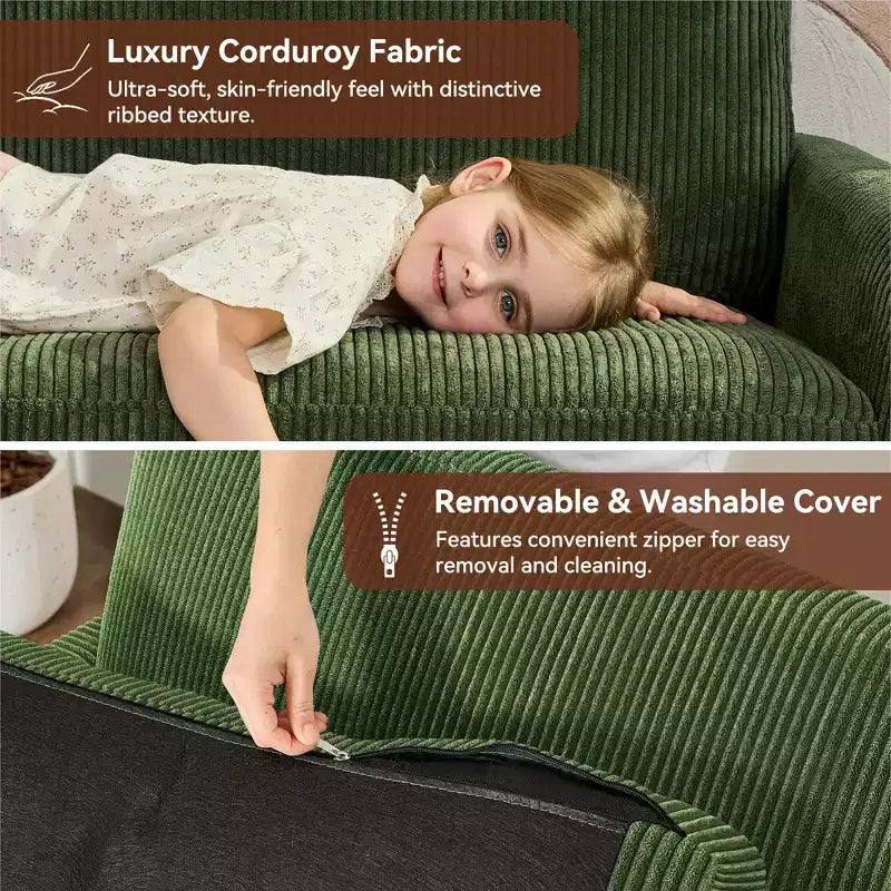 Causeuse, coussin en mousse à mémoire de forme avec assemblage sans outils, design moderne du milieu du siècle pour petits espaces