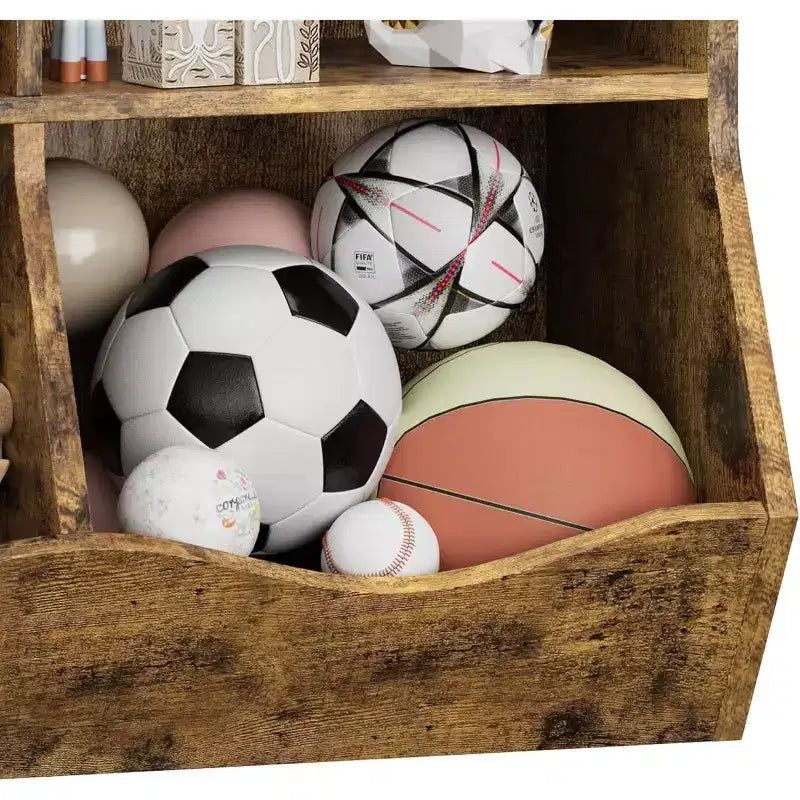 Étagère à Livres à 3 Niveaux et Armoire de Rangement de Jouets pour Enfants, Organisateur Multi-Cases pour Chambre, Salle de Jeux, Salles de Classe