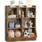 Étagère à Livres à 3 Niveaux et Armoire de Rangement de Jouets pour Enfants, Organisateur Multi-Cases pour Chambre, Salle de Jeux, Salles de Classe
