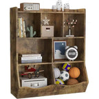 Étagère à Livres à 3 Niveaux et Armoire de Rangement de Jouets pour Enfants, Organisateur Multi-Cases pour Chambre, Salle de Jeux, Salles de Classe