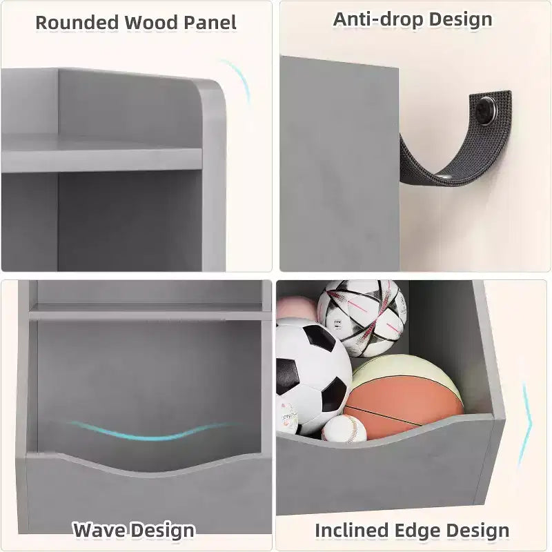 Étagère à Livres à 3 Niveaux et Armoire de Rangement de Jouets pour Enfants, Organisateur Multi-Cases pour Chambre, Salle de Jeux, Salles de Classe