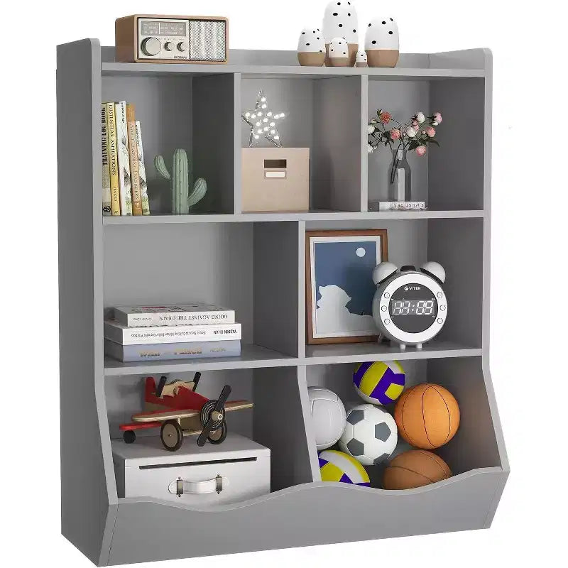 Étagère à Livres à 3 Niveaux et Armoire de Rangement de Jouets pour Enfants, Organisateur Multi-Cases pour Chambre, Salle de Jeux, Salles de Classe