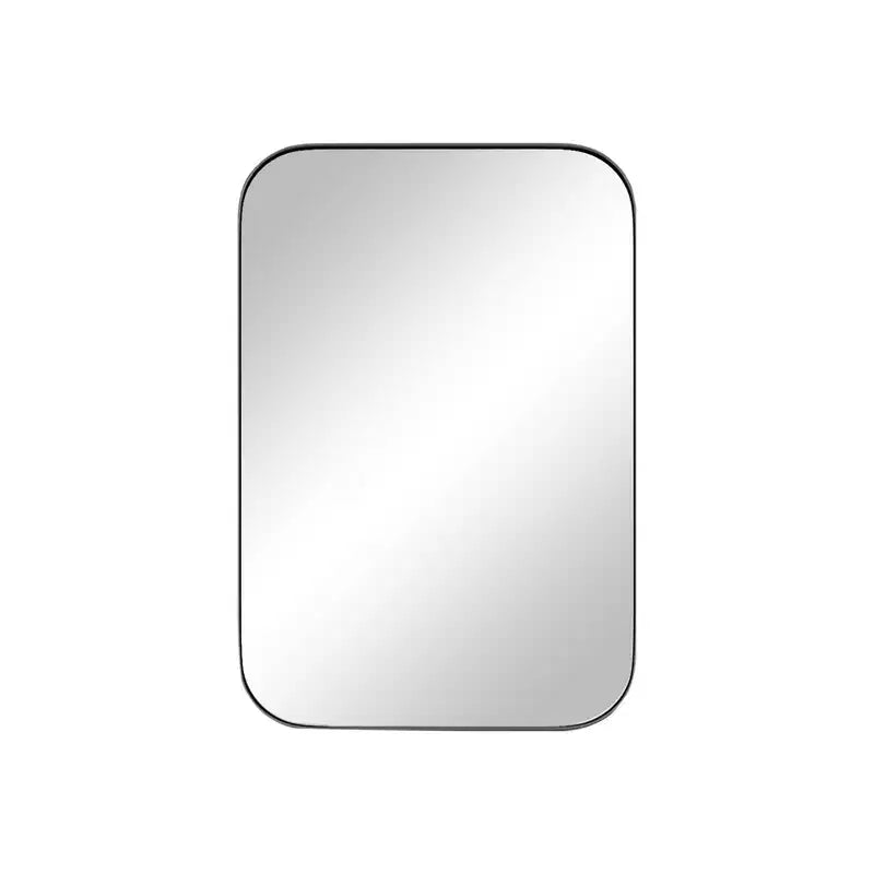 Armoires à pharmacie de salle de bain rectangulaires modernes 24 x 16 po, miroir mural encadré de métal avec rangement, noir