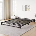 Metal Platform Bed Frame with Wavy Pattern, Mattress Foundation, Easy Assembly, No Box Spring Needed, 6IN Height