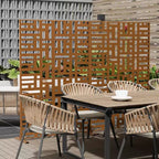 Paravent décoratif Helen Street 01 Tôle galvanisée marron 183x120x40cm 6 pièces
