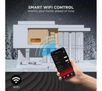 Cheminée électrique 88 pouces, intelligente encastrée ou murale, contrôle WiFi, double chauffage 750/1500W, 12 couleurs de flamme, écran tactile, minuterie